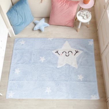 Alfombra Lavable Happy Star Rectangular
