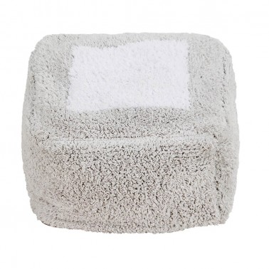 puff marshmallow square pearl grey