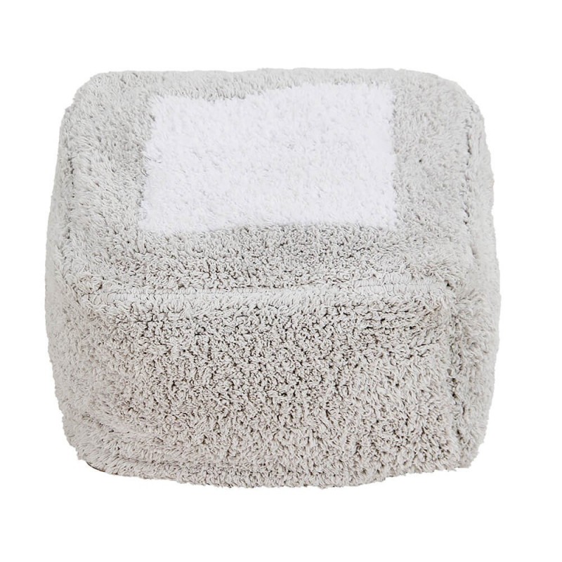 puff marshmallow square pearl grey