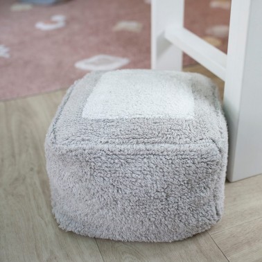 Puff Marshmallow Square Pearl Grey