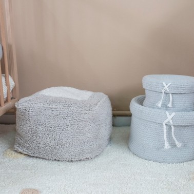Puff Marshmallow Square Pearl Grey