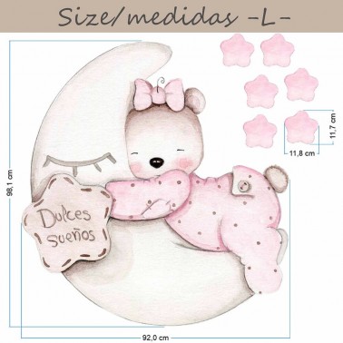 Vinilo Infantil Osita Dulces Sueños IMDA