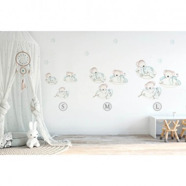 Vinilo Infantil Ratoncitos en Almohadas IMDA