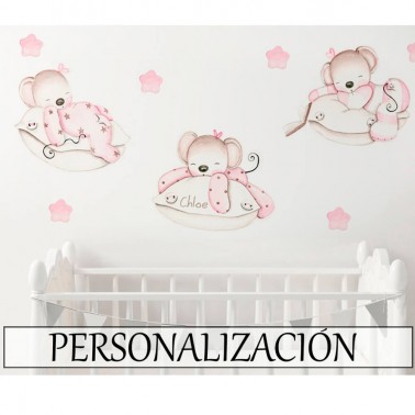 Vinilo Infantil Ratoncitas en Almohadas IMDA