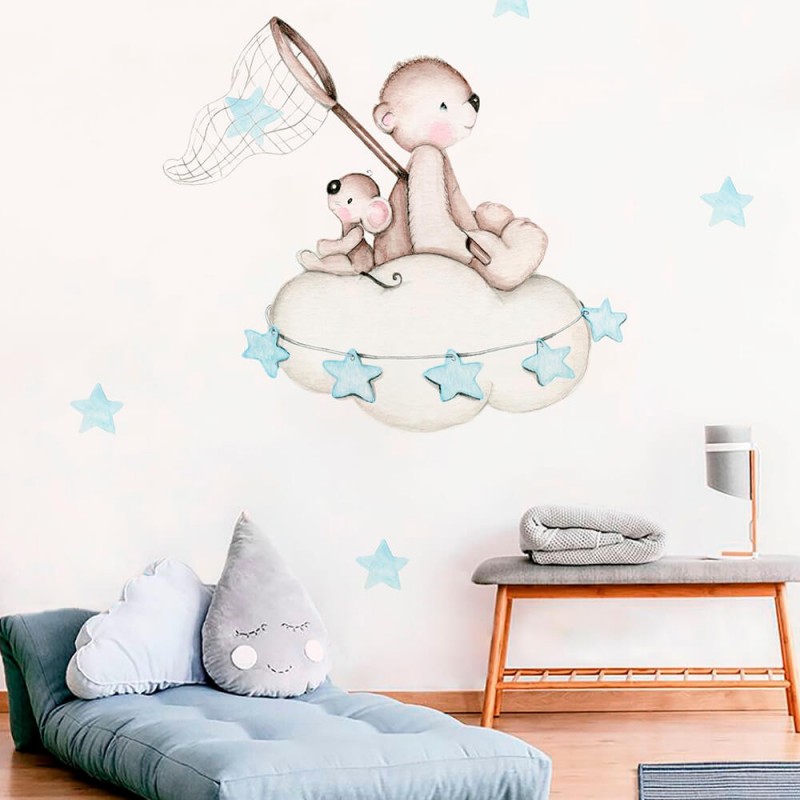 vinilo infantil busca estrellas azul imda