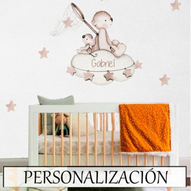 Vinilo Infantil Busca estrellas tostado IMDA