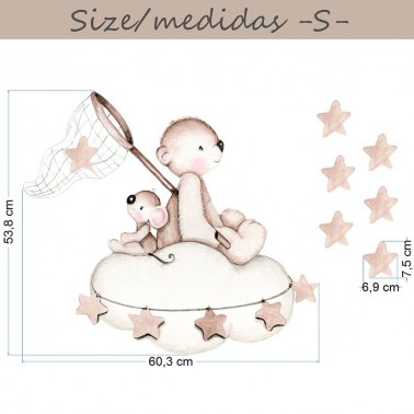 Vinilo Infantil Busca estrellas tostado IMDA