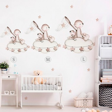 Vinilo Infantil Busca estrellas tostado IMDA