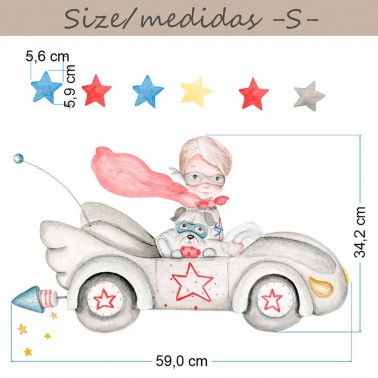 Vinilo Infantil Super heroe IMDA