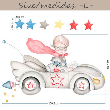 Vinilo Infantil Super heroe IMDA