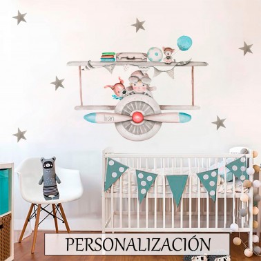 Vinilo Infantil Aviadores IMDA