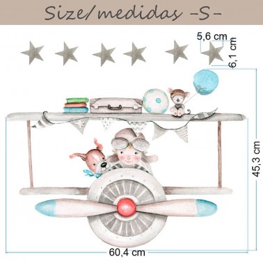 Vinilo Infantil Aviadores IMDA