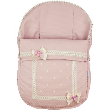 saco grupo 0 bodoques lencero rosa empolvado