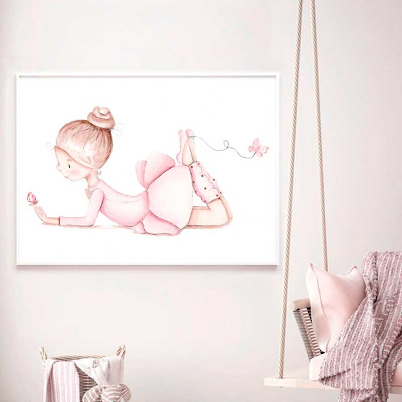 Lamina infantil Bailarina tumbada