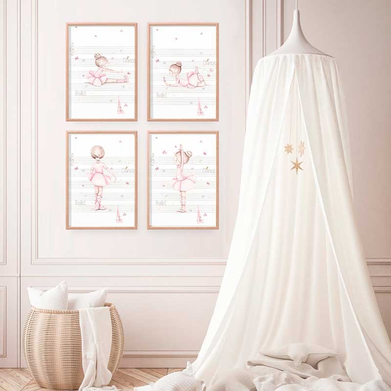 Pack Laminas Bailarinas pentagrama