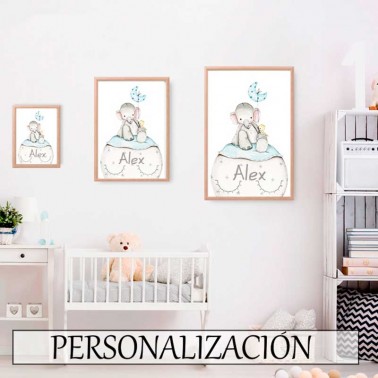 Lamina infantil Elefante azul