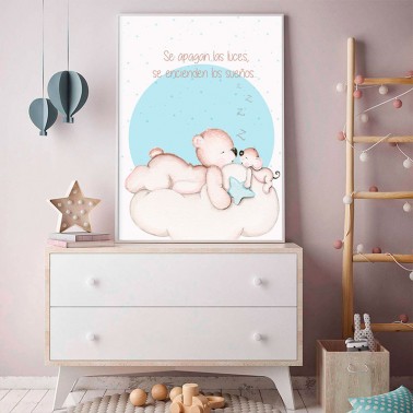 Lamina infantil En busca de estrellas azul