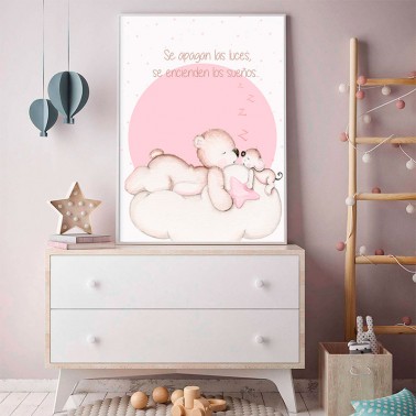 Lamina infantil En busca de estrellas rosa