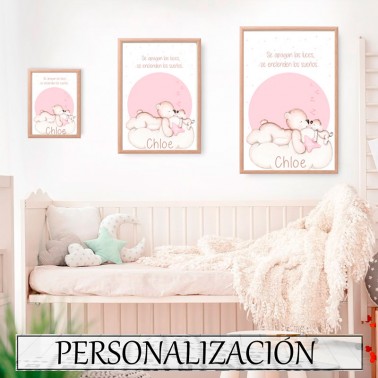 Lamina infantil En busca de estrellas rosa