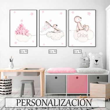 Pack Laminas En busca de estrellas rosa