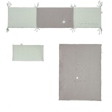 Funda nordica con protector Planet Verde