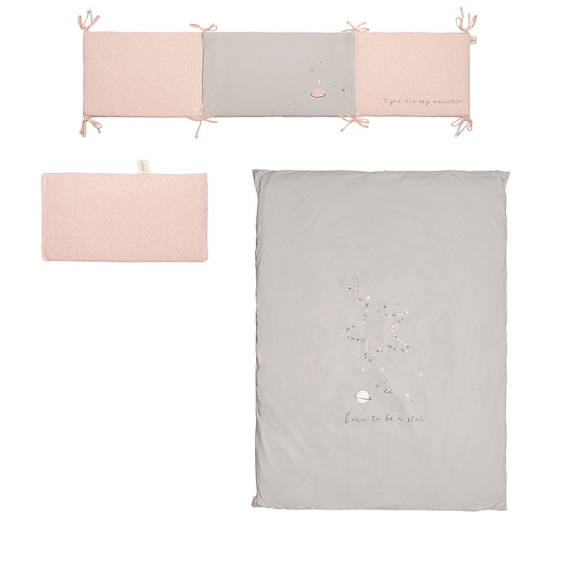 Funda nordica con protector Planet Rosa