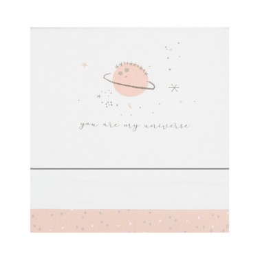 Sabanas algodon minicuna y capazo Planet Rosa