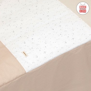 Colcha y protector cuna Sky Beige