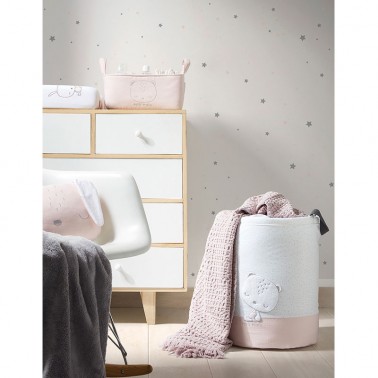 Cesta de almacenaje Sleepy Rosa