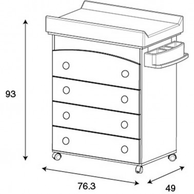 Comoda con bañera Aura Micuna