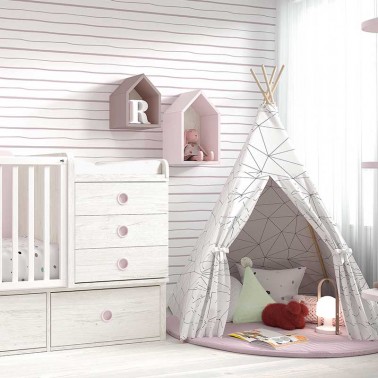 Estante book casita Mood Ros Mini