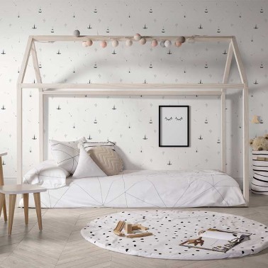 Cama Casita natural Arco Iris