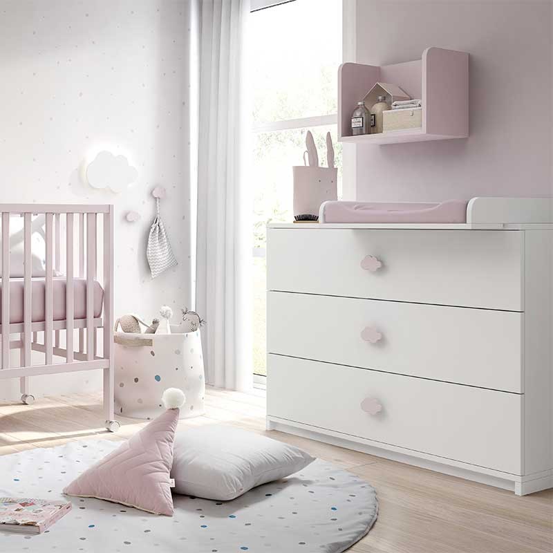 Comoda Soft 3 cajones Ros Mini