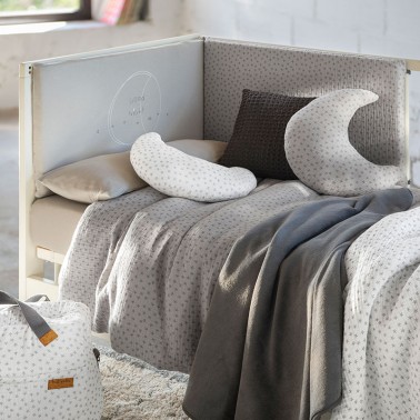 Funda Nordica cuna Night Stories Piedra