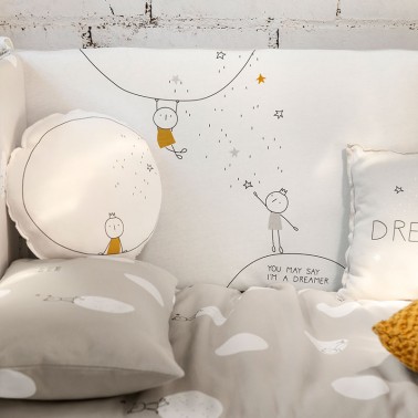 Set Cojines Dreamer Gris ambiente
