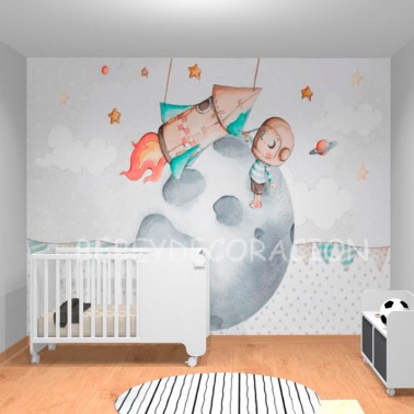 Mural Con mi cohete a la luna