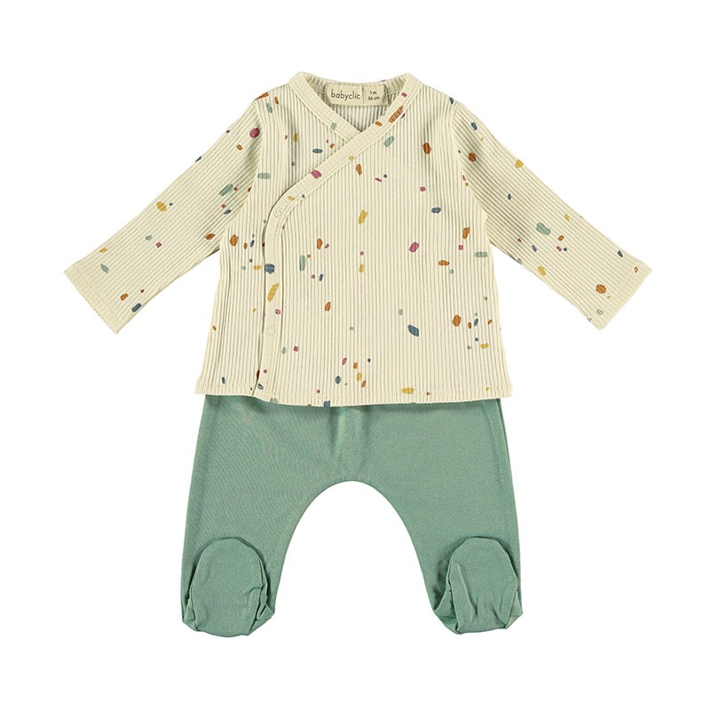Jubon y polaina Confetti Ivory
