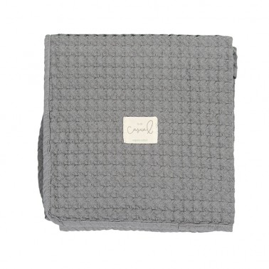 Manta crochet Gris Marengo