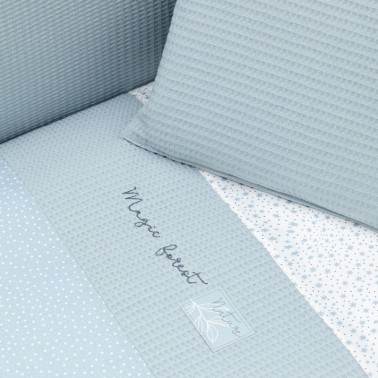 Pack colcha cuna Forest azul