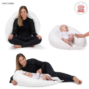 Cojin Lactancia Luna Forest Gris