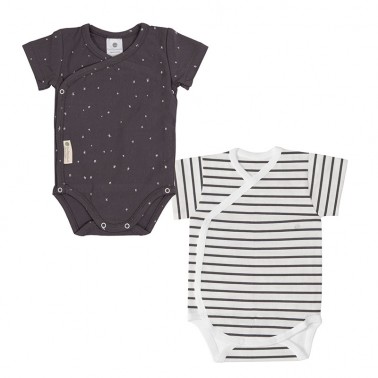 Pack bodys manga corta rayas Guau