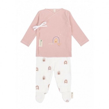 Set 2 piezas Bebe Happy Days Rosa