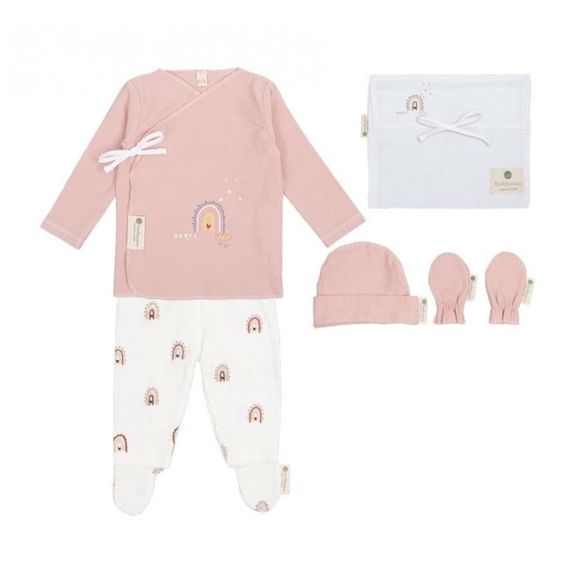 Set 5 piezas Bebe Happy Days Rosa