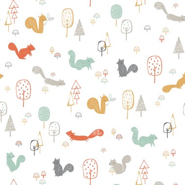 Papel pintado Woodland Ardillas