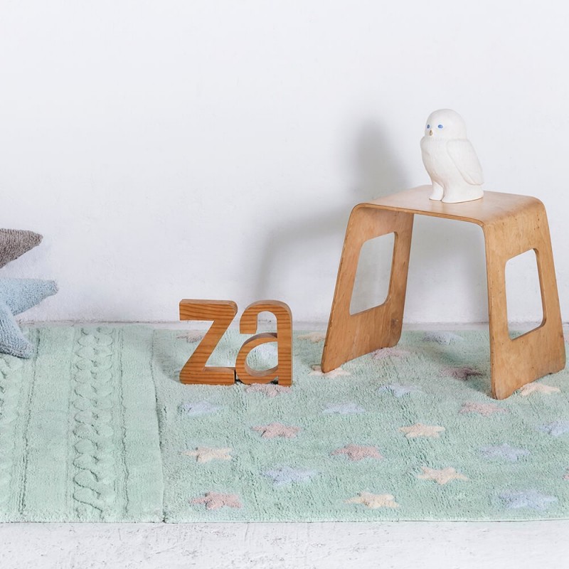 Alfombra Estrellas Tricolor Soft Mint