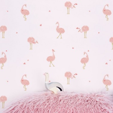 Papel pintado Avestruces