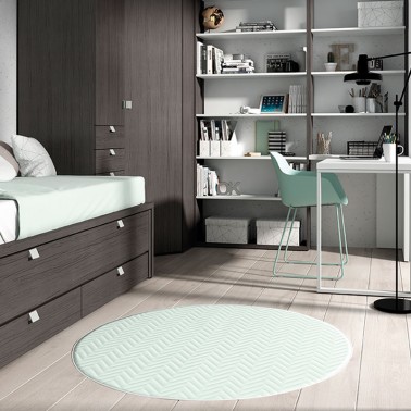 Alfombra Liso Agua Ros Mini