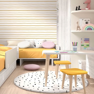 Alfombra Dots Blanco Ros Mini