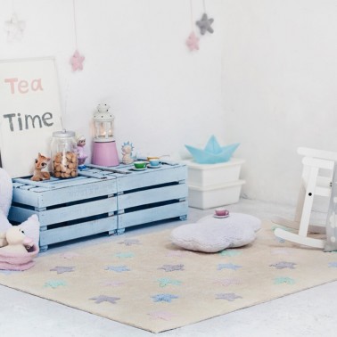 Alfombra Estrellas Tricolor Vanilla