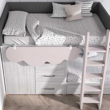 Litera tren con escalera movil Mood